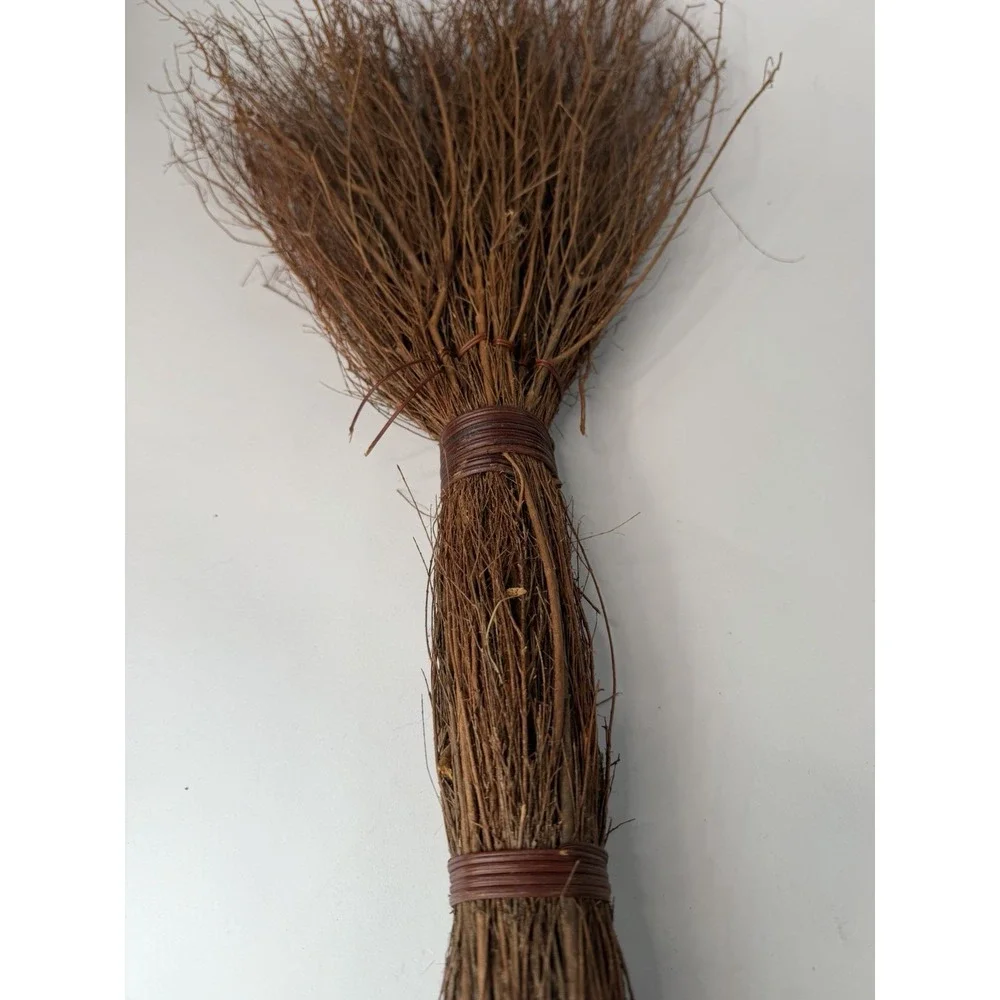 36 In. Scented Cinnamon Broom Natural Twigs Rope Tied Fireplace Rustic